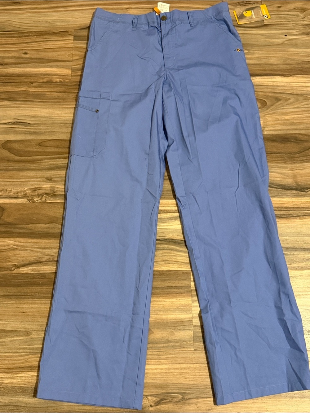 Carhartt Force Rockwall Blue Scrub Pants MT Tall Cotton Blend Sweat Wicking NWT
